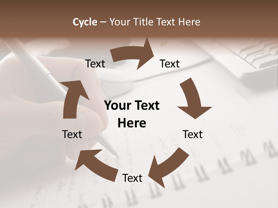 A Person Writing On A Piece Of Paper With A Pen PowerPoint Template