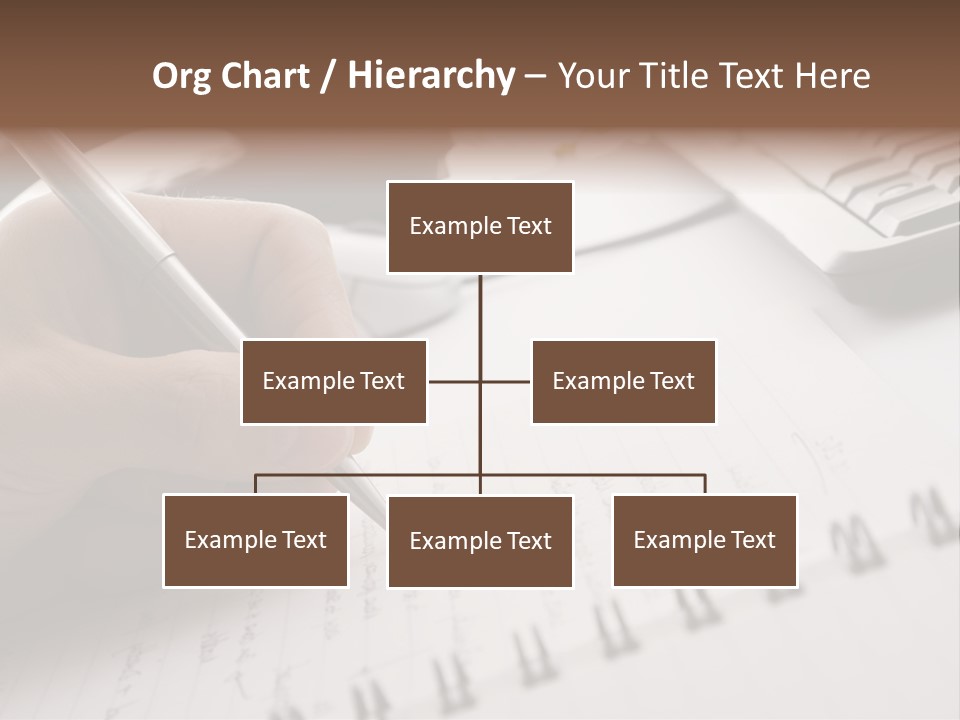 A Person Writing On A Piece Of Paper With A Pen PowerPoint Template