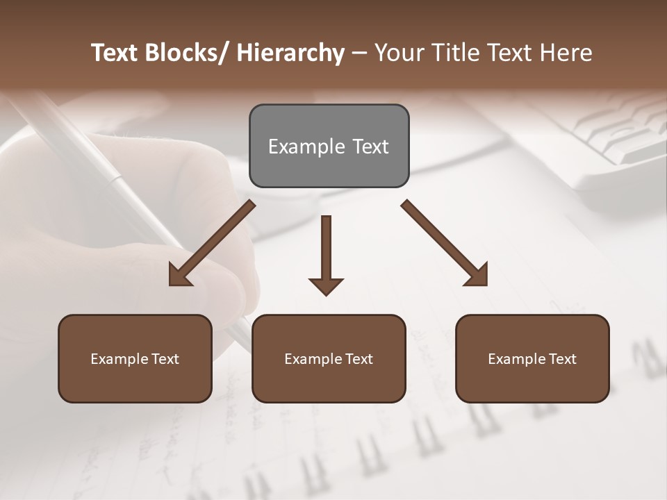 A Person Writing On A Piece Of Paper With A Pen PowerPoint Template