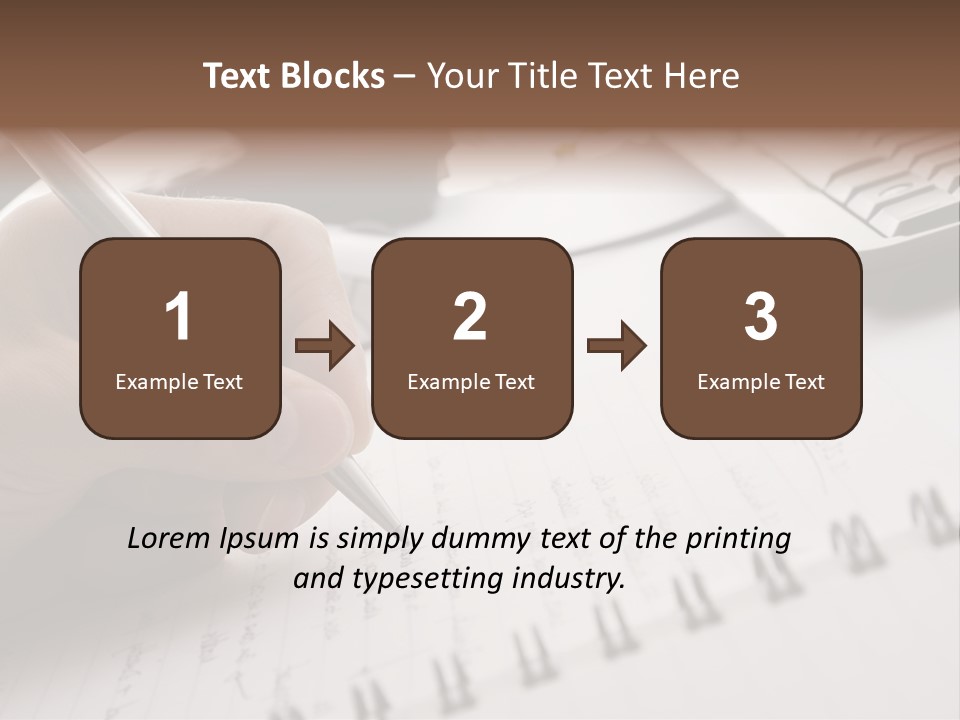 A Person Writing On A Piece Of Paper With A Pen PowerPoint Template