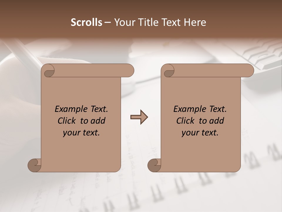A Person Writing On A Piece Of Paper With A Pen PowerPoint Template