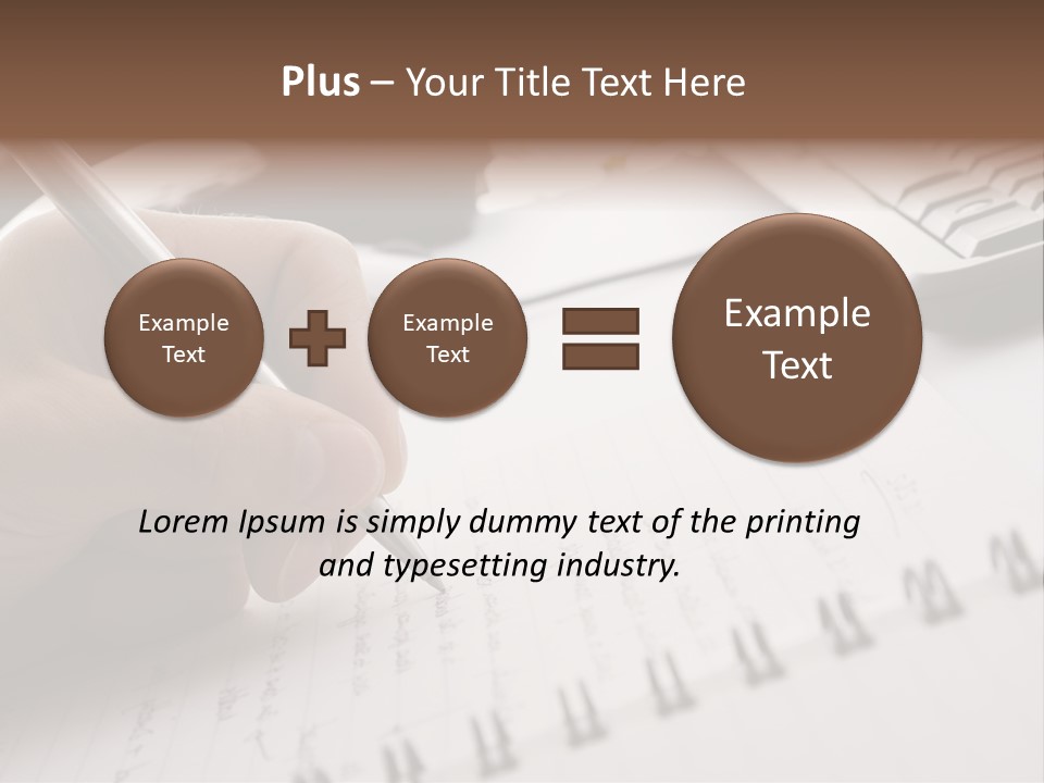 A Person Writing On A Piece Of Paper With A Pen PowerPoint Template