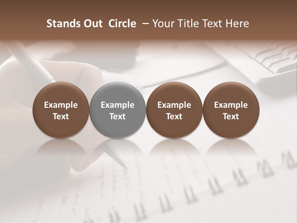 A Person Writing On A Piece Of Paper With A Pen PowerPoint Template