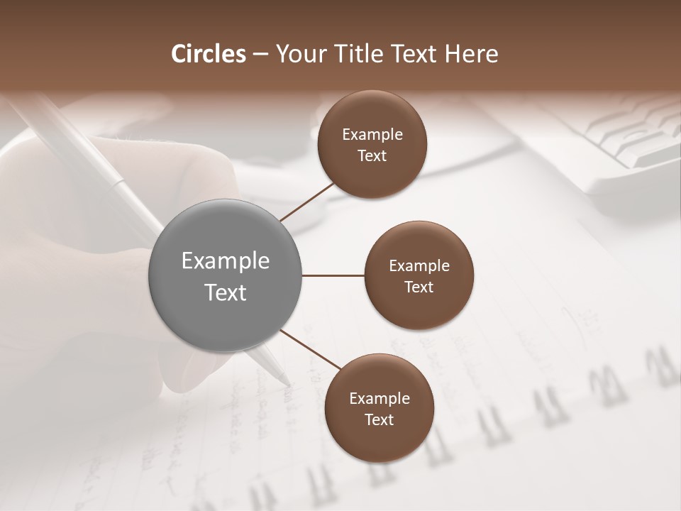 A Person Writing On A Piece Of Paper With A Pen PowerPoint Template