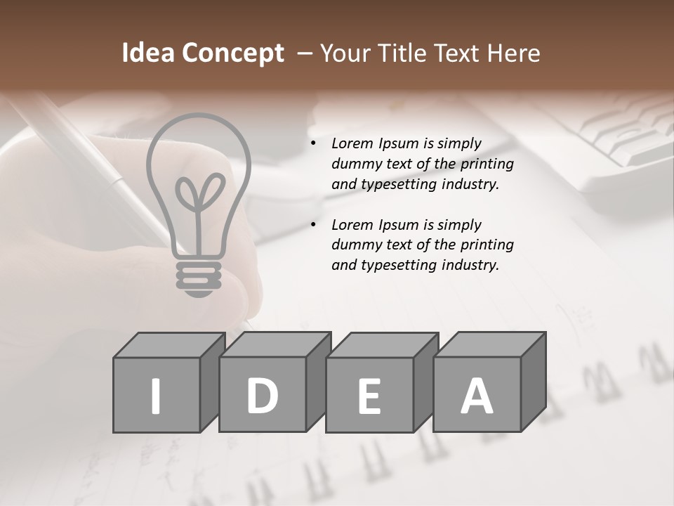 A Person Writing On A Piece Of Paper With A Pen PowerPoint Template