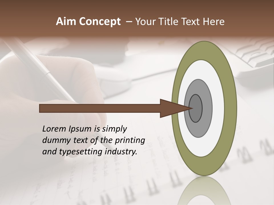 A Person Writing On A Piece Of Paper With A Pen PowerPoint Template