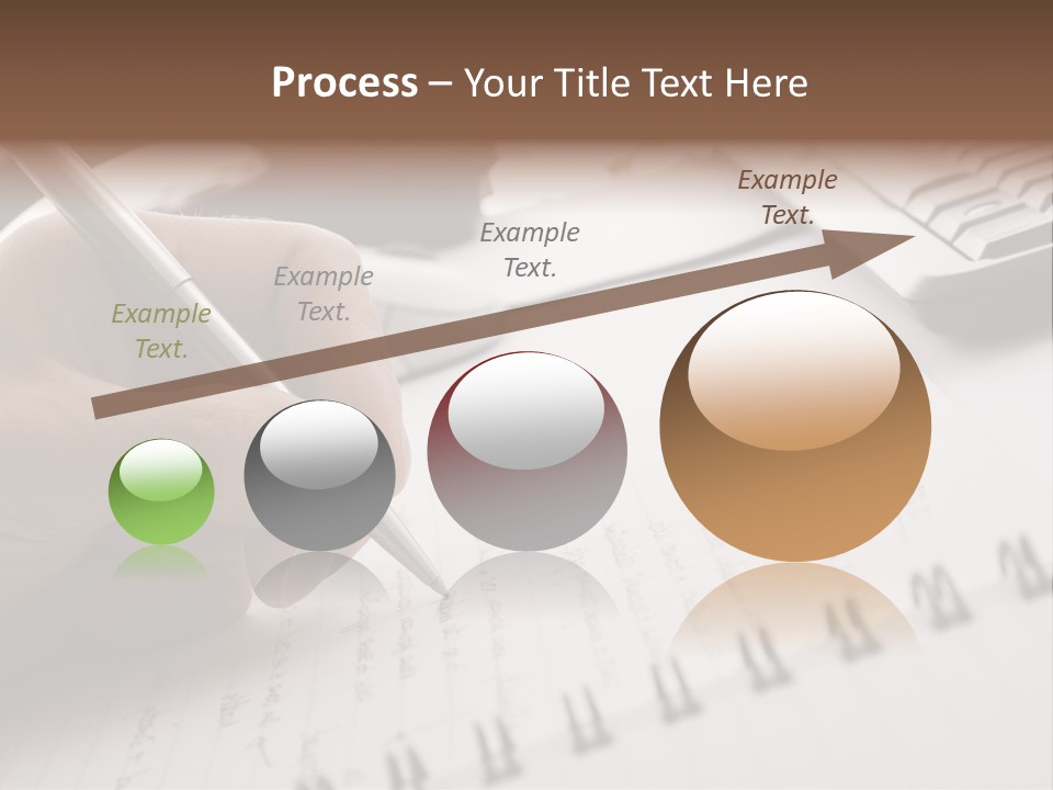 A Person Writing On A Piece Of Paper With A Pen PowerPoint Template