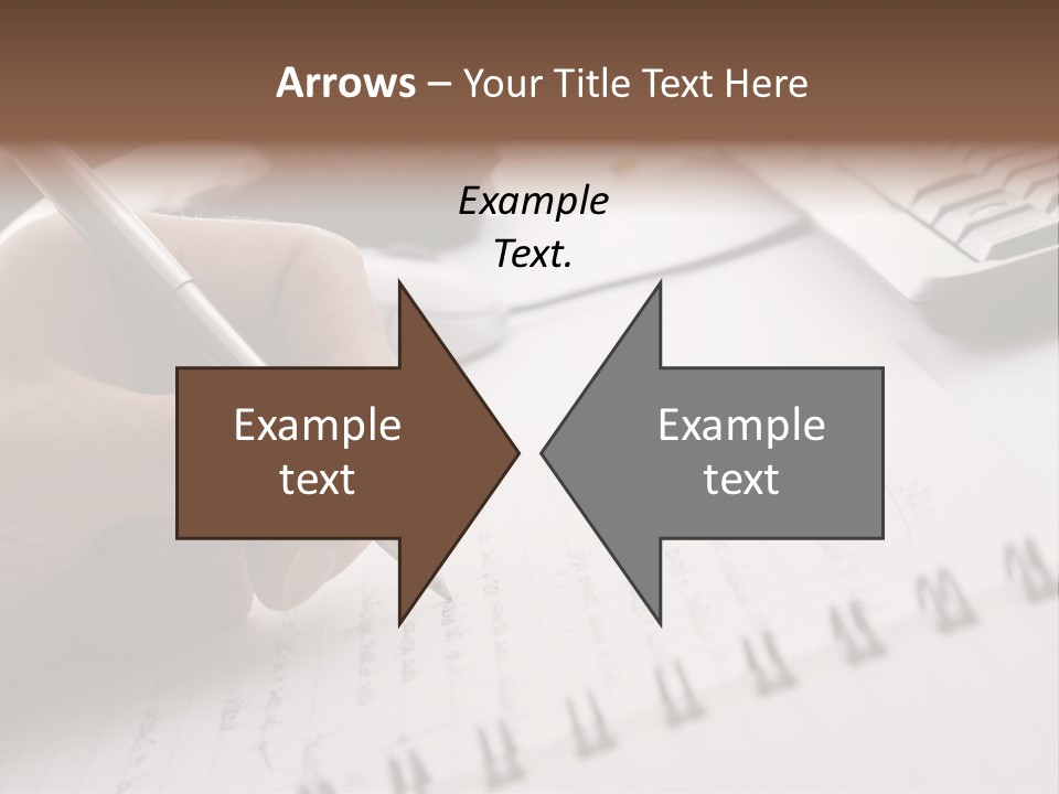 A Person Writing On A Piece Of Paper With A Pen PowerPoint Template