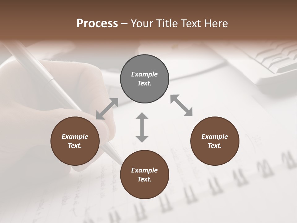 A Person Writing On A Piece Of Paper With A Pen PowerPoint Template
