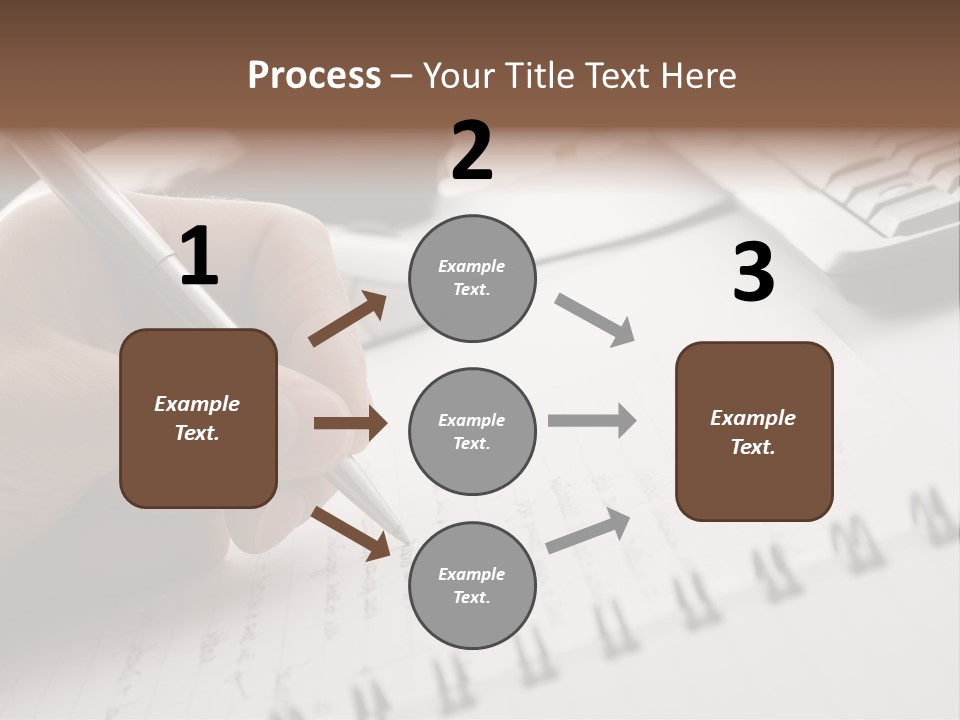 A Person Writing On A Piece Of Paper With A Pen PowerPoint Template