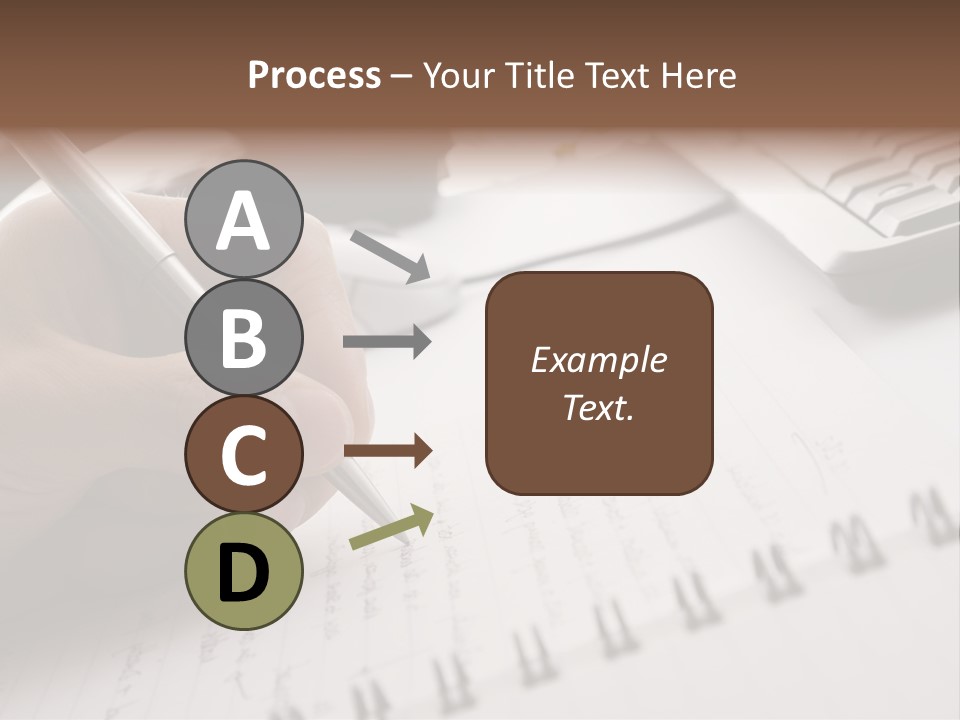 A Person Writing On A Piece Of Paper With A Pen PowerPoint Template