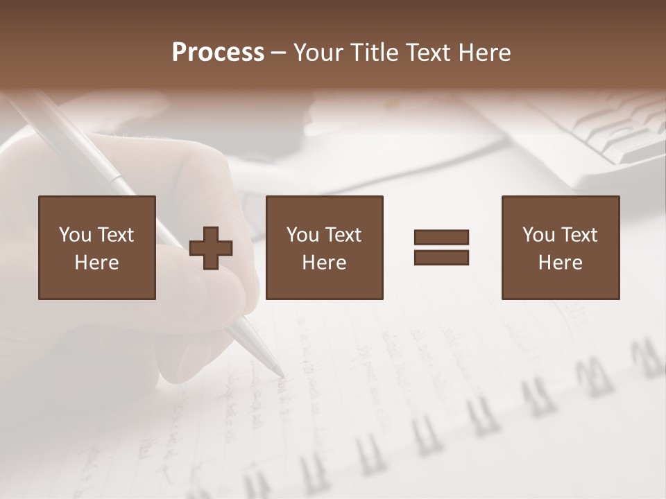 A Person Writing On A Piece Of Paper With A Pen PowerPoint Template