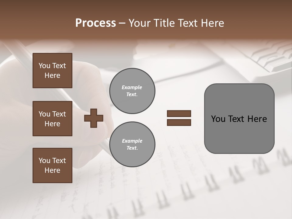 A Person Writing On A Piece Of Paper With A Pen PowerPoint Template