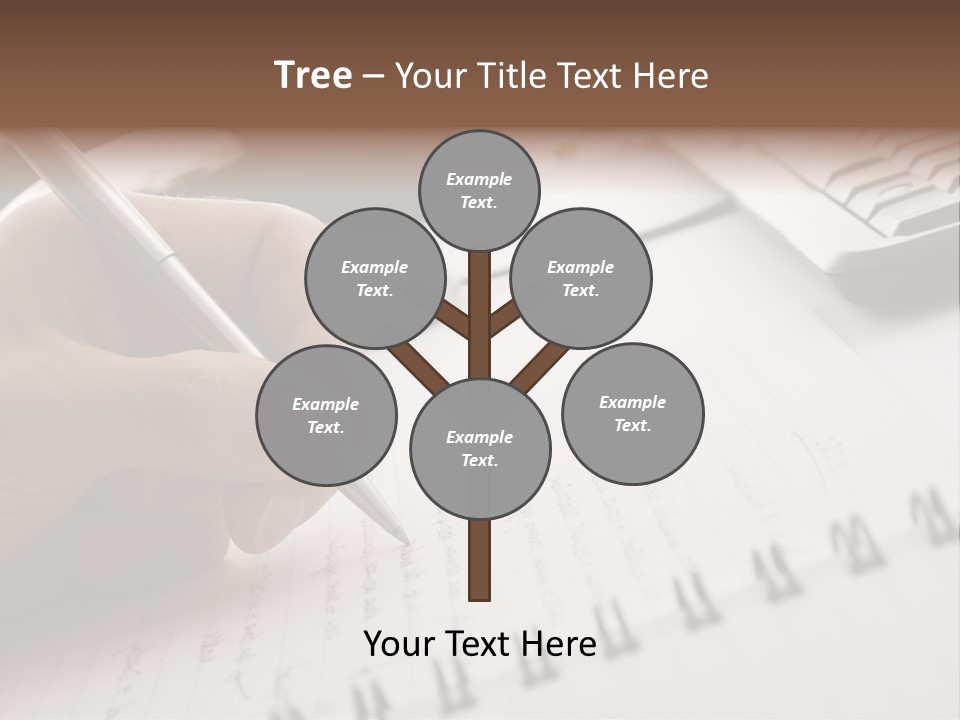 A Person Writing On A Piece Of Paper With A Pen PowerPoint Template