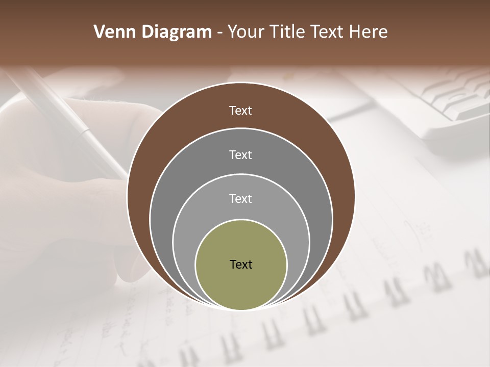 A Person Writing On A Piece Of Paper With A Pen PowerPoint Template