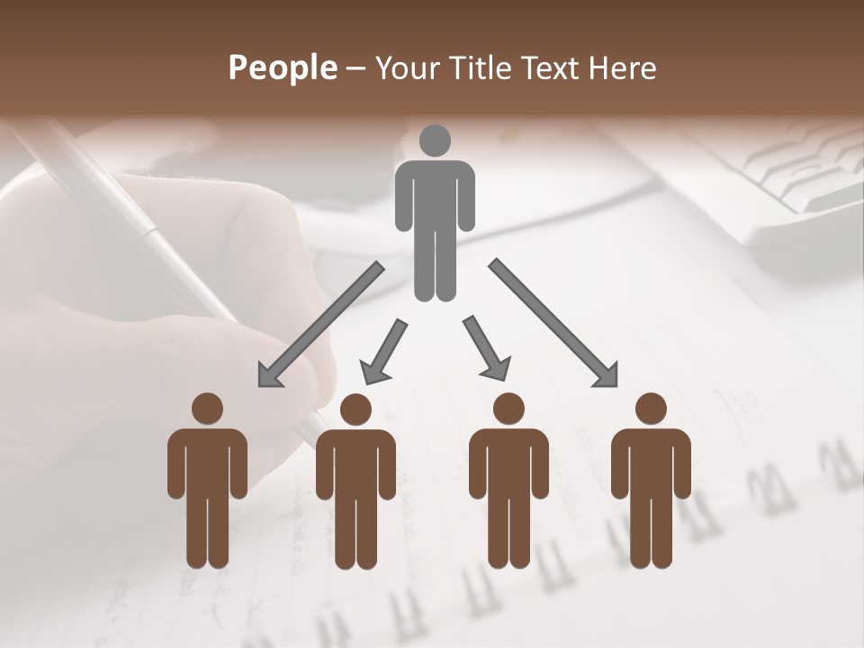 A Person Writing On A Piece Of Paper With A Pen PowerPoint Template