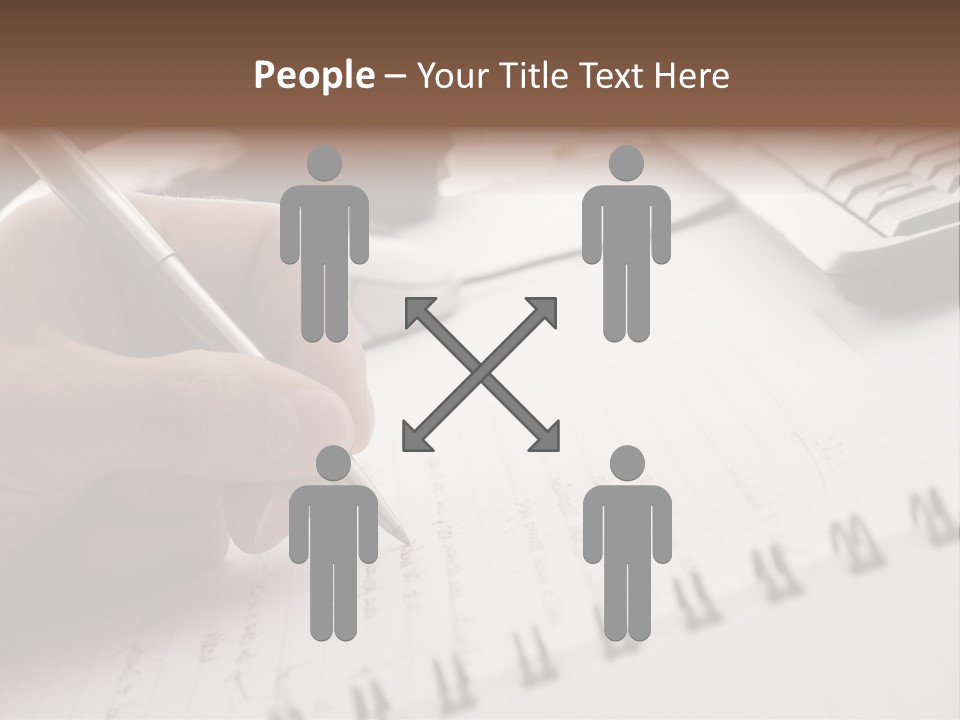 A Person Writing On A Piece Of Paper With A Pen PowerPoint Template