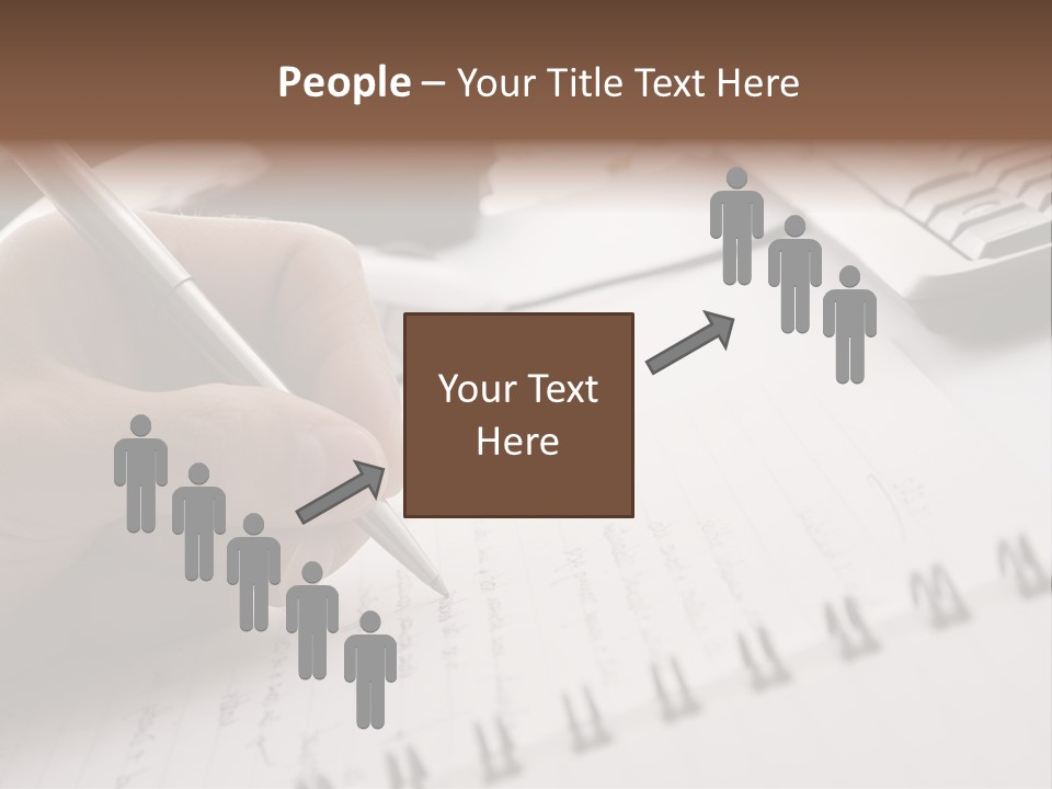 A Person Writing On A Piece Of Paper With A Pen PowerPoint Template