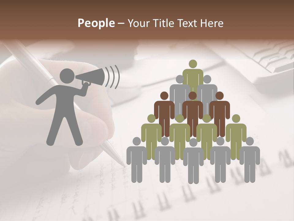 A Person Writing On A Piece Of Paper With A Pen PowerPoint Template