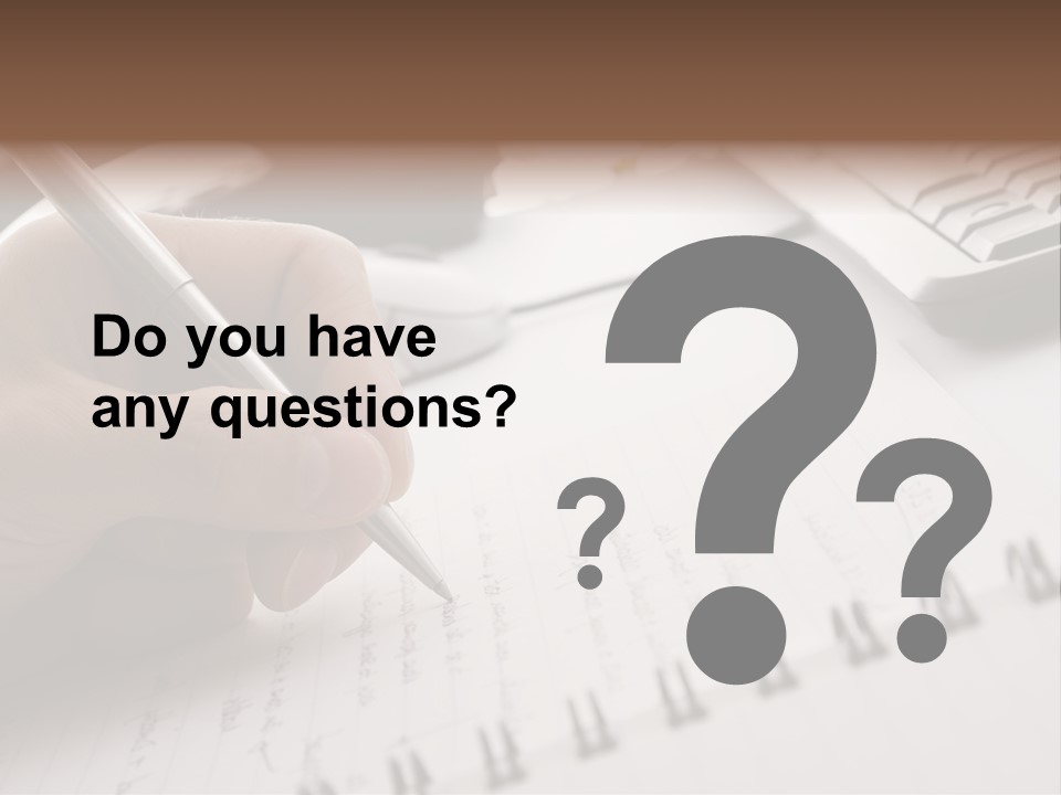 A Person Writing On A Piece Of Paper With A Pen PowerPoint Template