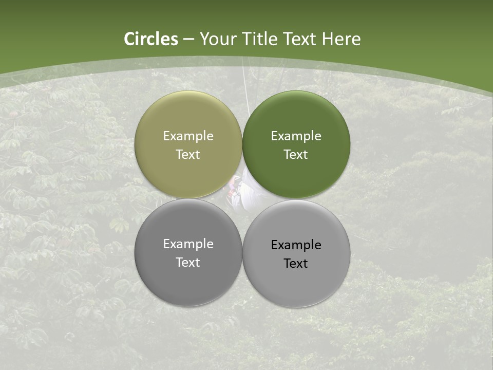 A Man Riding A Zip Line In The Middle Of A Forest PowerPoint Template