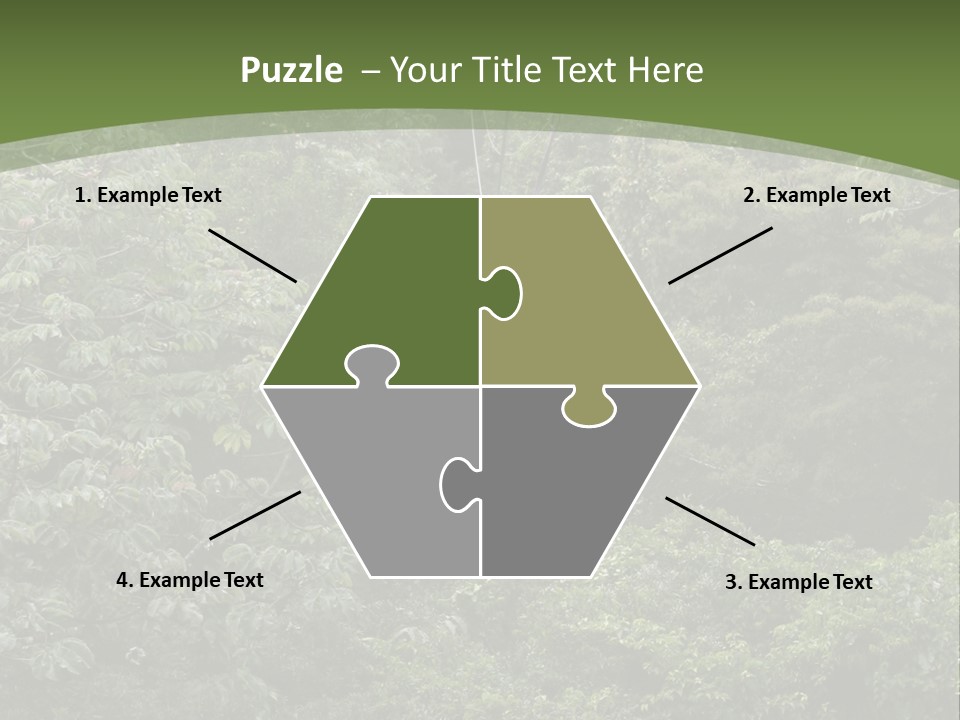 A Man Riding A Zip Line In The Middle Of A Forest PowerPoint Template