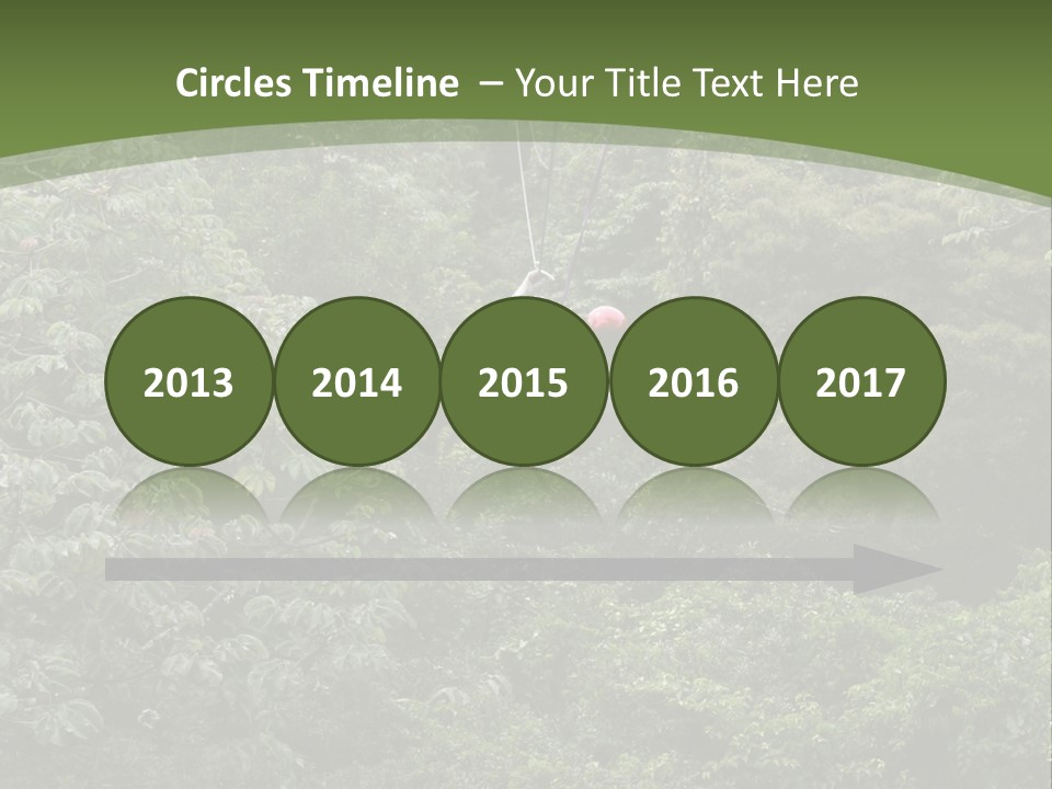 A Man Riding A Zip Line In The Middle Of A Forest PowerPoint Template