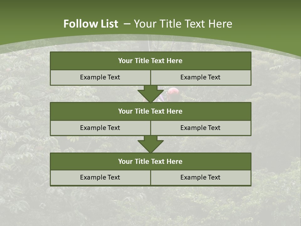 A Man Riding A Zip Line In The Middle Of A Forest PowerPoint Template