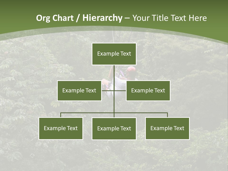 A Man Riding A Zip Line In The Middle Of A Forest PowerPoint Template