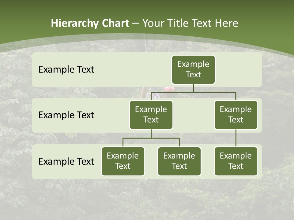 A Man Riding A Zip Line In The Middle Of A Forest PowerPoint Template