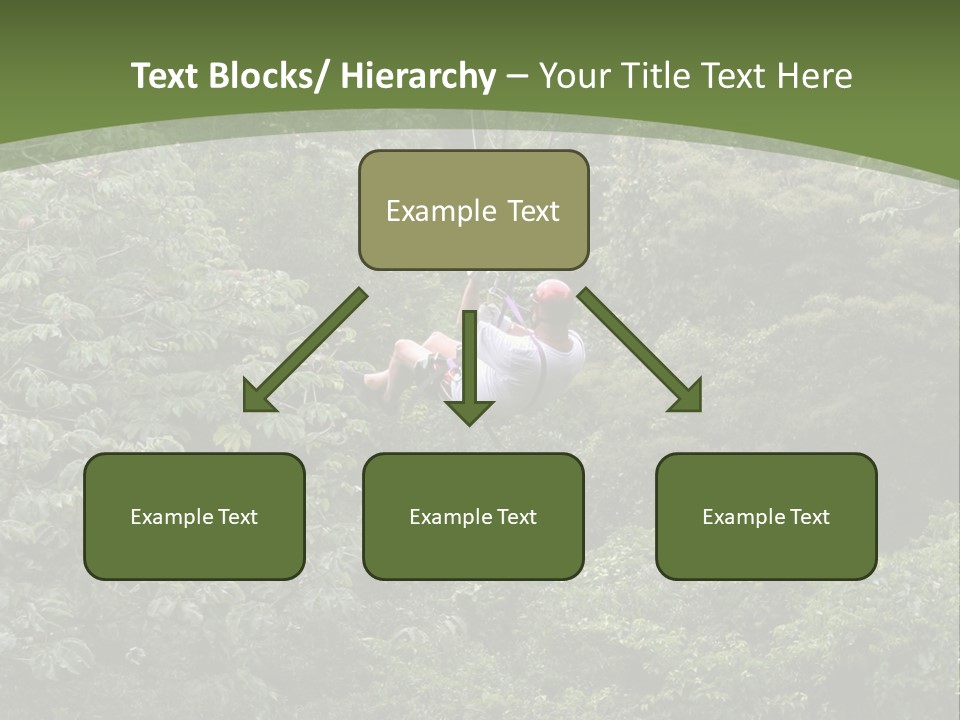 A Man Riding A Zip Line In The Middle Of A Forest PowerPoint Template