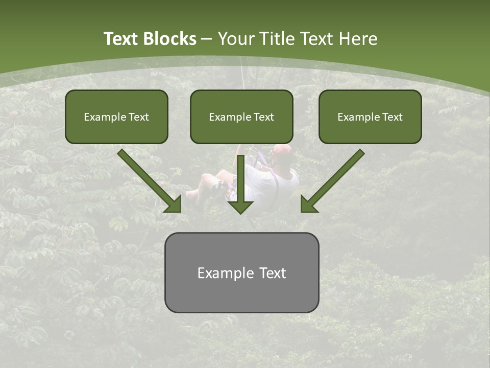 A Man Riding A Zip Line In The Middle Of A Forest PowerPoint Template