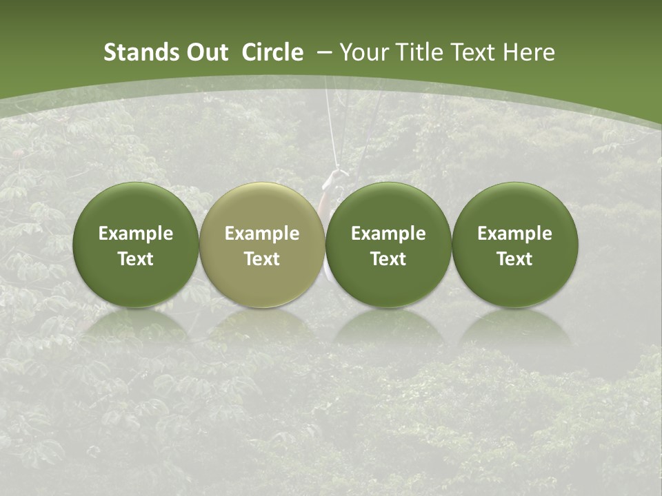 A Man Riding A Zip Line In The Middle Of A Forest PowerPoint Template