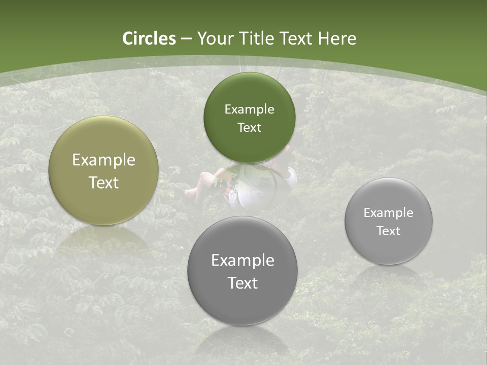 A Man Riding A Zip Line In The Middle Of A Forest PowerPoint Template