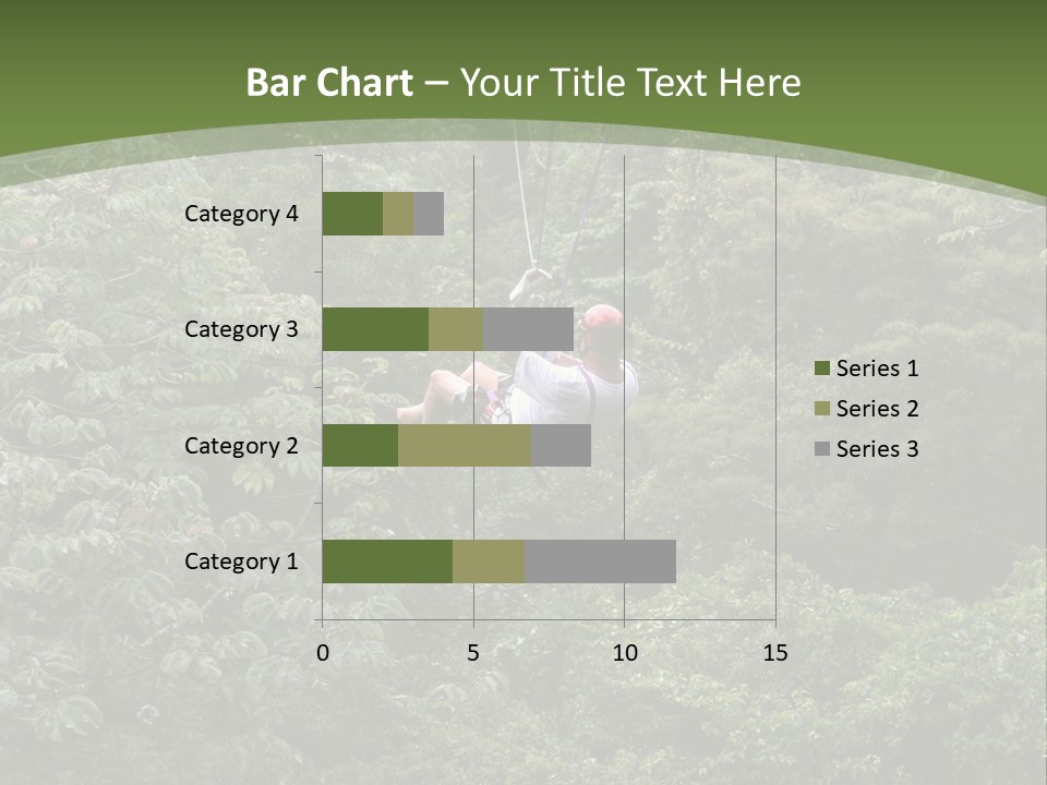 A Man Riding A Zip Line In The Middle Of A Forest PowerPoint Template