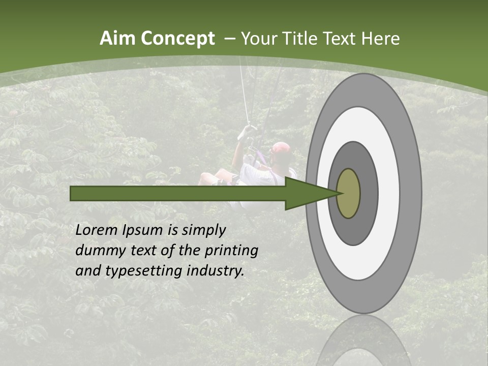 A Man Riding A Zip Line In The Middle Of A Forest PowerPoint Template