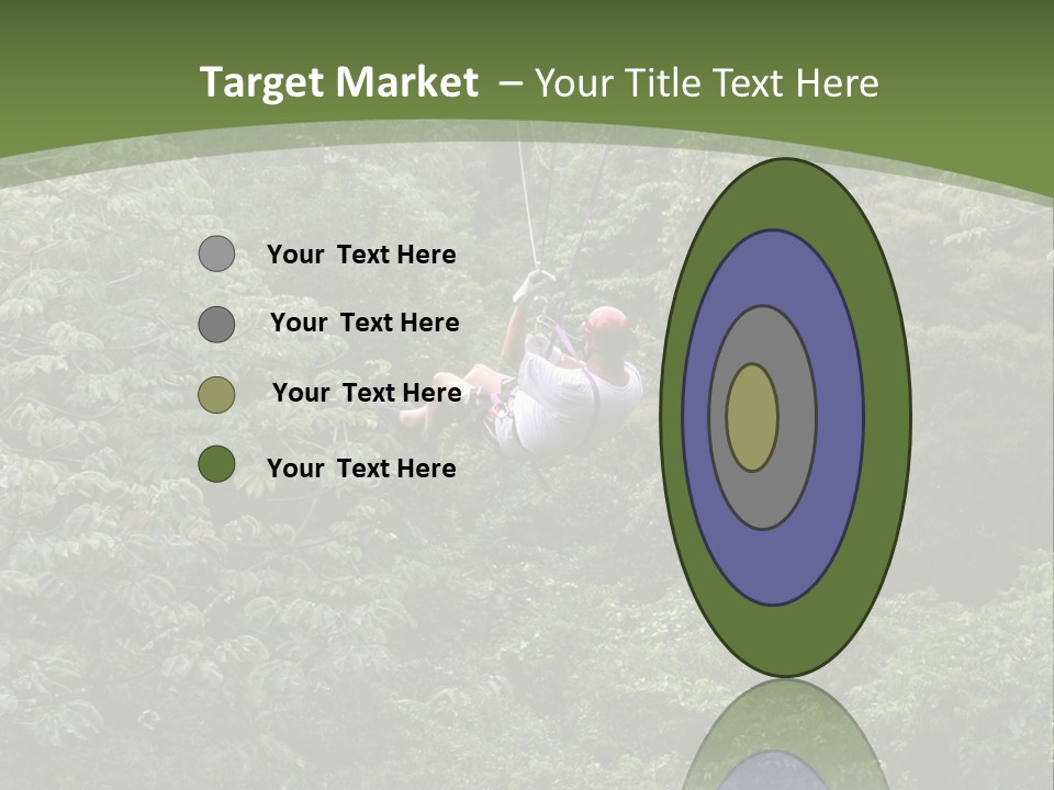 A Man Riding A Zip Line In The Middle Of A Forest PowerPoint Template