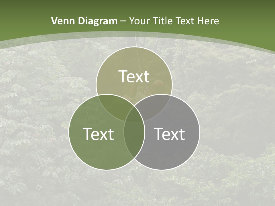 A Man Riding A Zip Line In The Middle Of A Forest PowerPoint Template