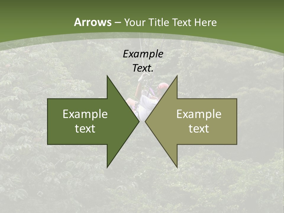 A Man Riding A Zip Line In The Middle Of A Forest PowerPoint Template