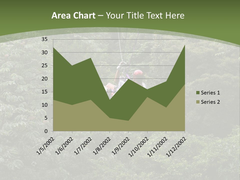 A Man Riding A Zip Line In The Middle Of A Forest PowerPoint Template