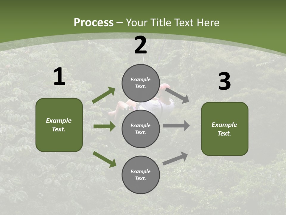 A Man Riding A Zip Line In The Middle Of A Forest PowerPoint Template