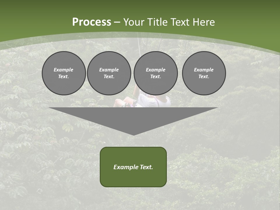 A Man Riding A Zip Line In The Middle Of A Forest PowerPoint Template