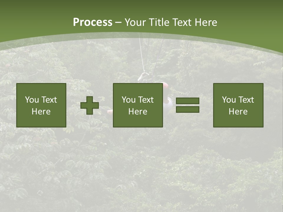 A Man Riding A Zip Line In The Middle Of A Forest PowerPoint Template