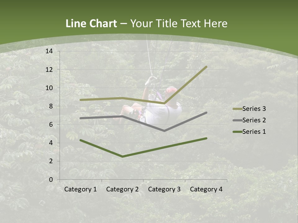 A Man Riding A Zip Line In The Middle Of A Forest PowerPoint Template