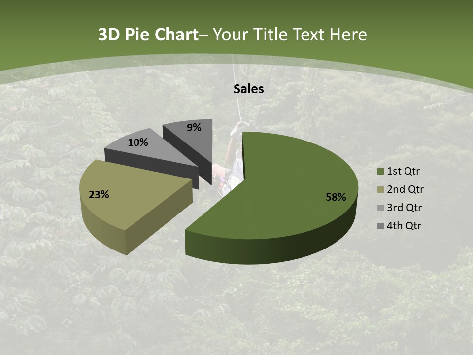 A Man Riding A Zip Line In The Middle Of A Forest PowerPoint Template