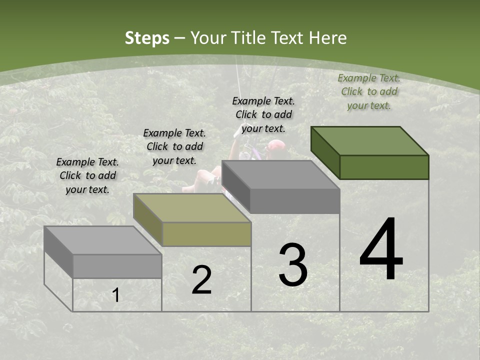 A Man Riding A Zip Line In The Middle Of A Forest PowerPoint Template