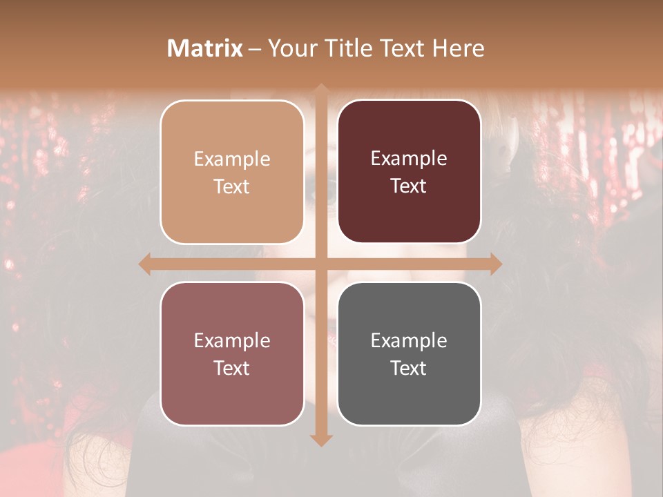 A Woman With A Bow In Her Hair PowerPoint Template