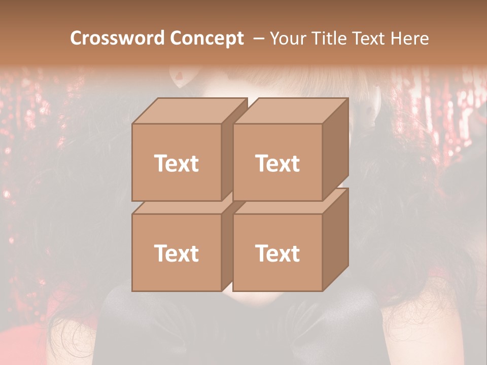 A Woman With A Bow In Her Hair PowerPoint Template