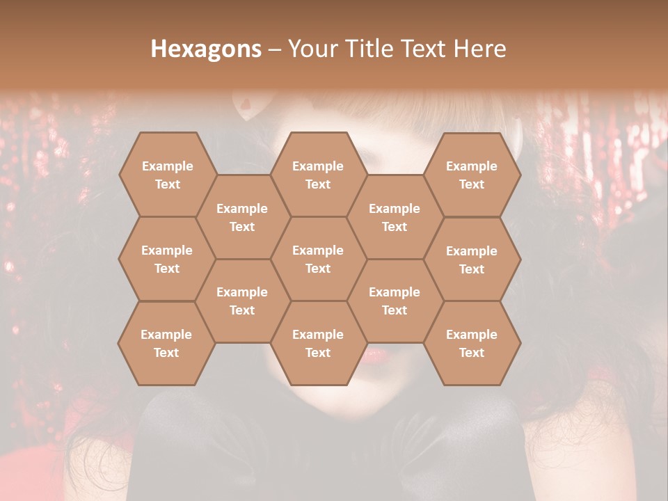 A Woman With A Bow In Her Hair PowerPoint Template