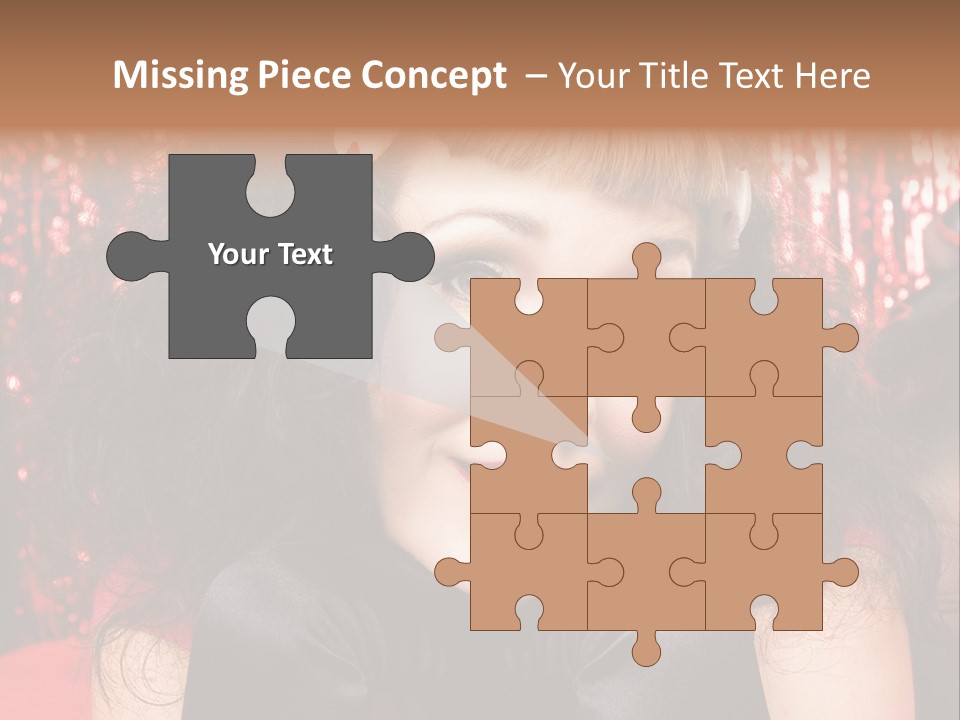 A Woman With A Bow In Her Hair PowerPoint Template